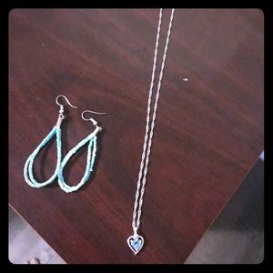 Real Silver Dimond Sapphire Neckless